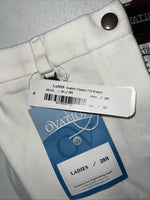 New Women’s White Ovation English Classic F/S Breeches. 28 R C-31