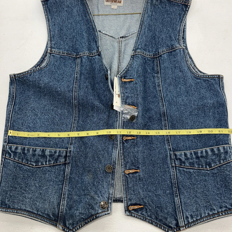 New Mens ELY Cattleman Jean Jacket Tank top Large #241104 QQ-11