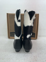 New Youth Black With Fur Laredo Cowboy Boots. 66964 5 M. 2-88