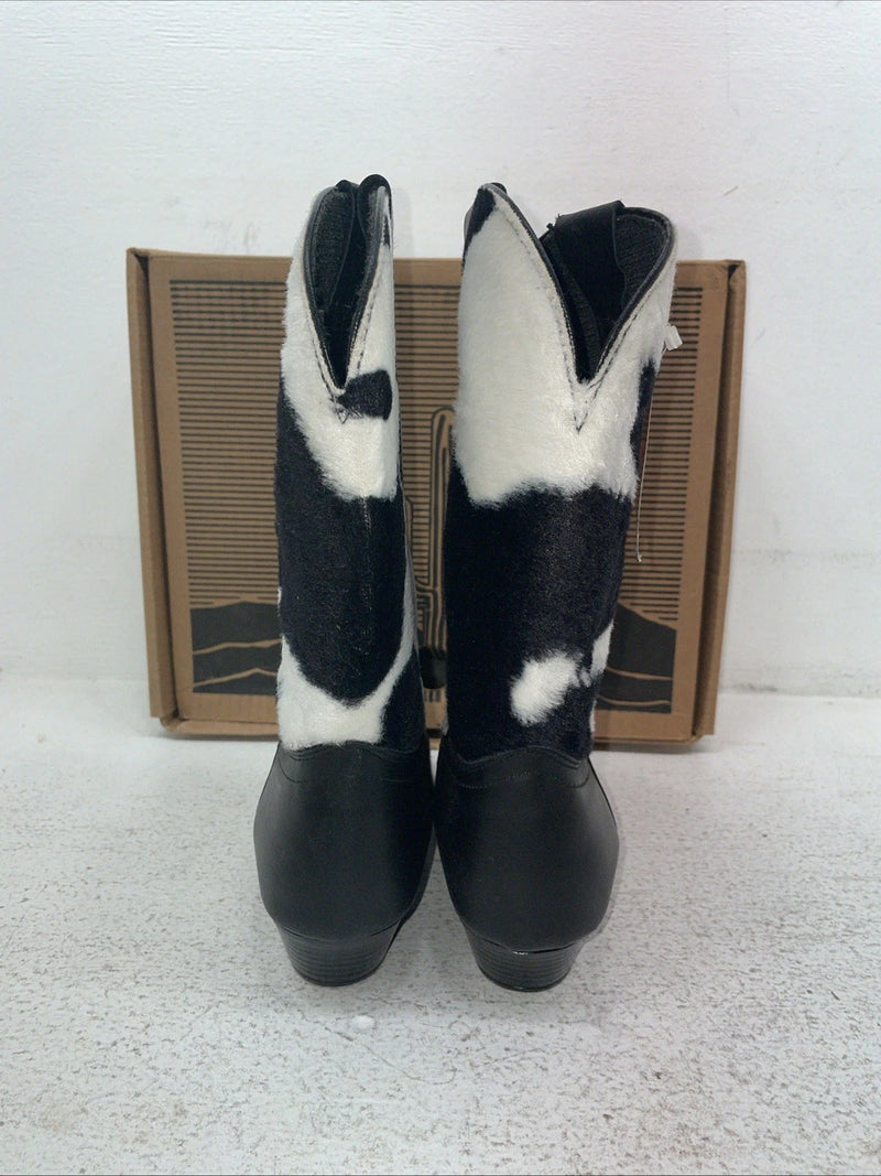 New Youth Black With Fur Laredo Cowboy Boots. 66964 5 M. 2-88