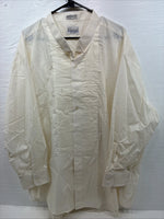New Men’s Classix Yellow Under Shirt Tux Long Sleeve Button Up 4XL J-41