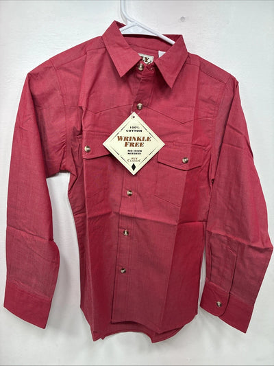 New Kids ELY Classic Pink Long Sleeve Button Up Medium DD-78