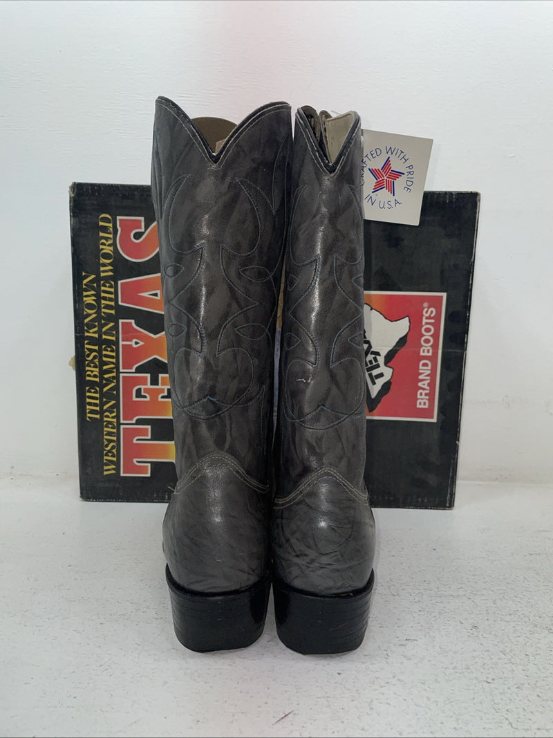 New Men’s Gray Texas Brand Cowboy Boots. 1082 9 D. 4-26