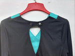 New Women’s Cowboy Threads Black Blue Long Sleeve Button Up Size Large TT-140