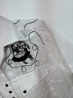 New Women’s Rockmount White Long Sleeve Pearl Snap Size 34 LL-20