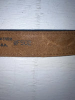 New Black Genuine Leather Tooled 28” Belt #WF502 JJ-115