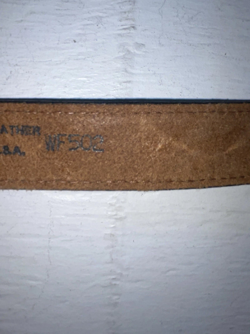 New Black Genuine Leather Tooled 28” Belt #WF502 JJ-115