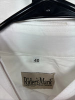 New Riders Mark White Long Sleeve Button Up English Shirt Size 40 DD-6