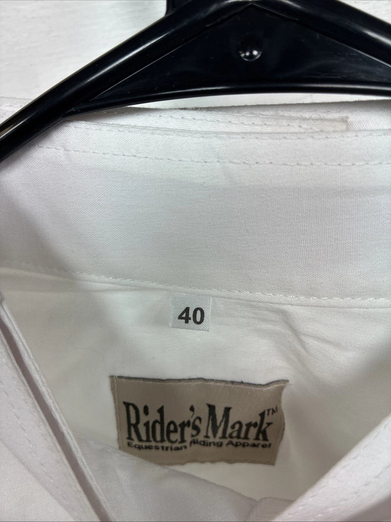 New Riders Mark White Long Sleeve Button Up English Shirt Size 40 DD-6