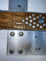 New Brown Genuine Leather Nocona Silver Bling Cross XL Belt #N1330999 Z-73
