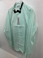 New ARPINO Blue Long Sleeve Button Up English Shirt Large X-86