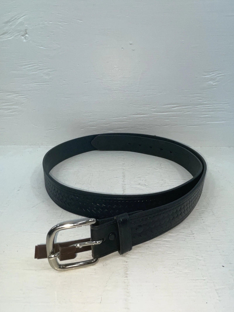 New Black Genuine leather Badger Tooled 50” Belt #B1551XL NN-96