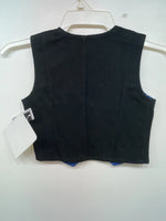 New Kids Blue With Bling Valencia Sleeveless Zip Up Vest S #052235G 3B-60