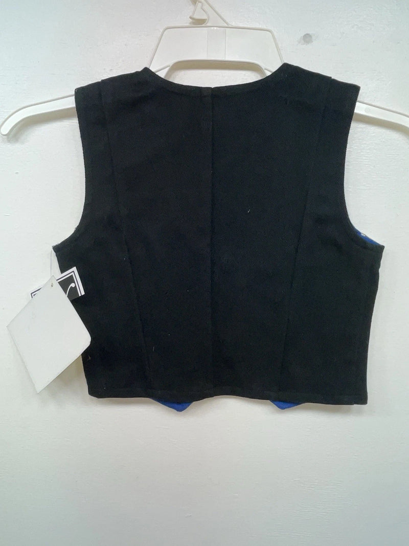 New Kids Blue With Bling Valencia Sleeveless Zip Up Vest S #052235G 3B-60