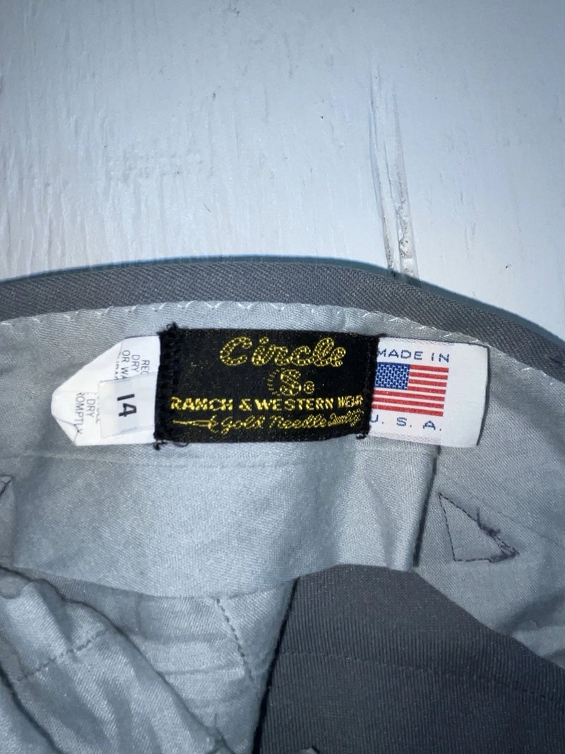 New Vintage Gray Circle S Polyester Pants 3A-8
