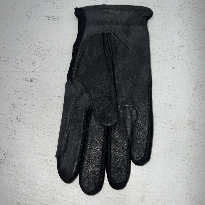 New Tuff Mate Black Riding And Show Leather Gloves Size 6 #1303 E-502