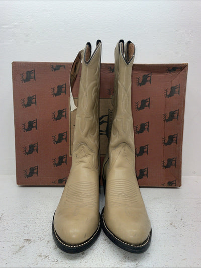 New Men’s Cream Imperial Cowboy Boots. M 129 10 D. 7-107