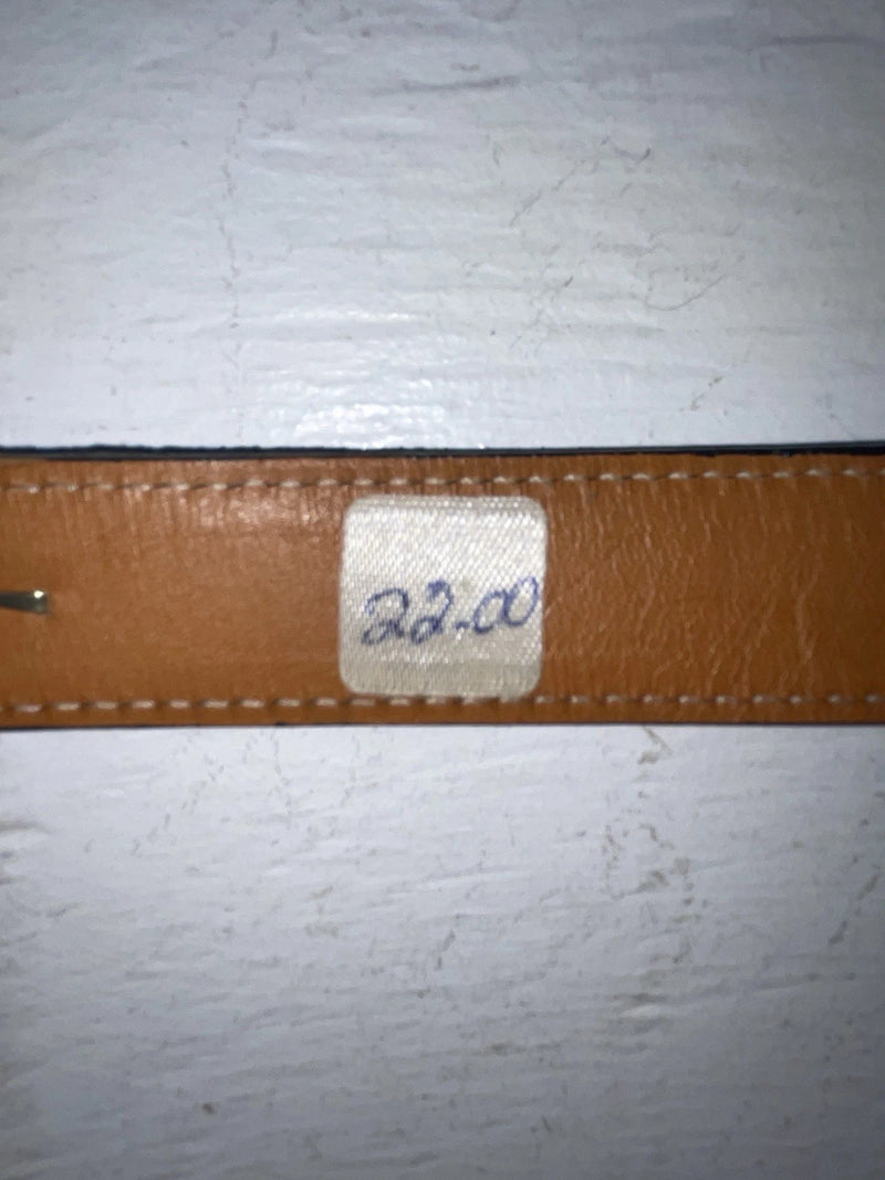 New Blue Genuine Leather Wright Gold Pendent 30” Belt #10493 JJ-139