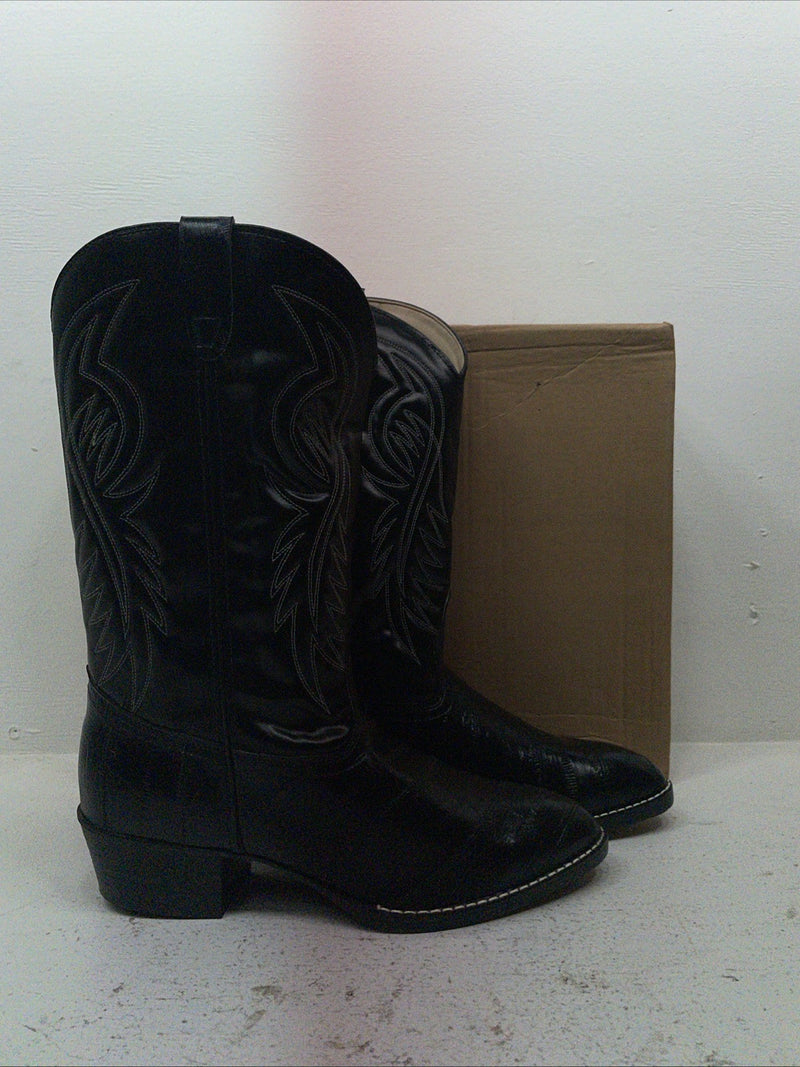 New Men’s Black Bronco Cowboy Boots. 1920 11 E E. 8-85