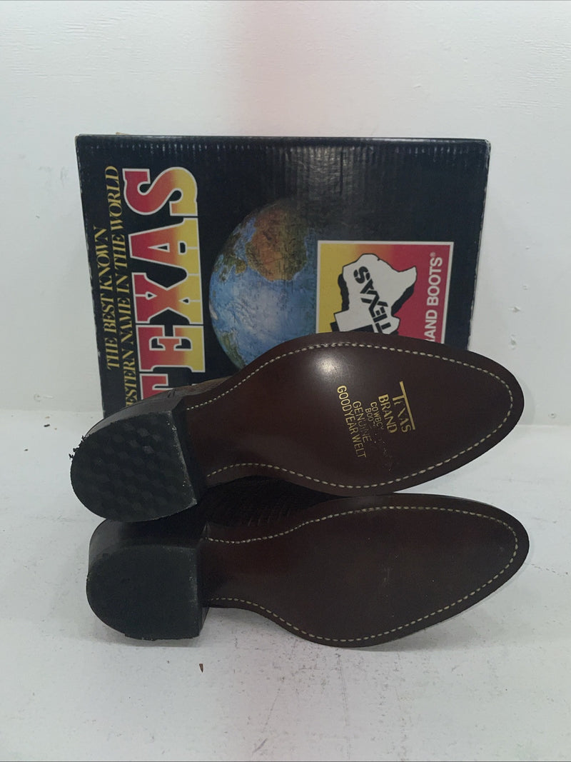 New Men’s Brown Texas Brand Cowboy Boots. 5513 10 D. 6-72