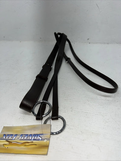 New Silver Fox Brown Leather Run Flat Standing Martingale #20-1516-0-0 BB-42