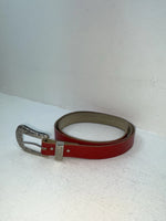 New Red Genuine Leather 40” Belt Z-84