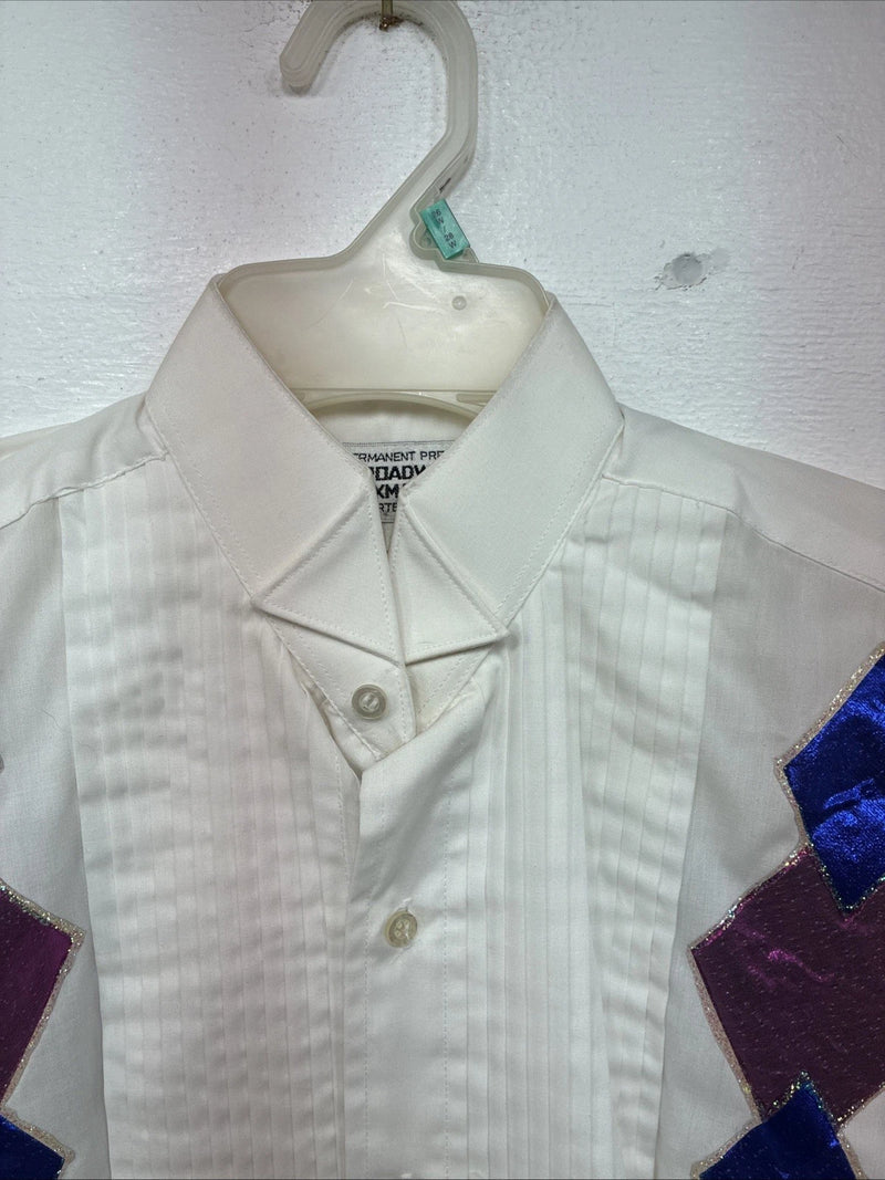 New Women’s Broadway White Designed Long Sleeve Button Up Size Small YY-127