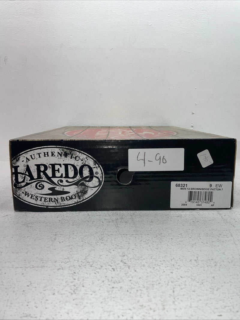 New Men’s Brown Laredo Cowboy Boots. 68321 9 E W. 4-90