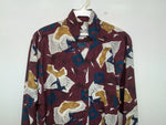 New Men’s Maroon Cowboy Threads Long Sleeve Button Up Shirt M #7904 3B-56