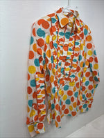 New Women’s TexasTogs Polkadot Long sleeve Pearl Snap Size 38 MM-51