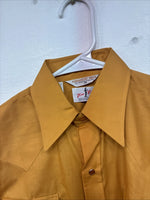 New Women’s Tem Tex Orange Long Sleeve Pearl Snap Size 14 LL-12