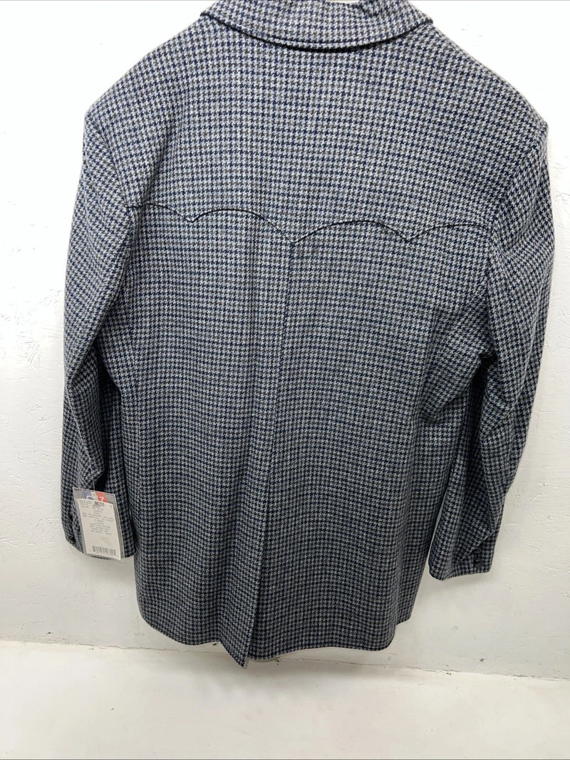 New Men’s Pioneer Wear Blue Plaid Suit Jacket 46 #12504 T-603