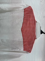 New Men’s Dee-Cee White Red Long Sleeve Pearl Snap 15 Medium AA-9