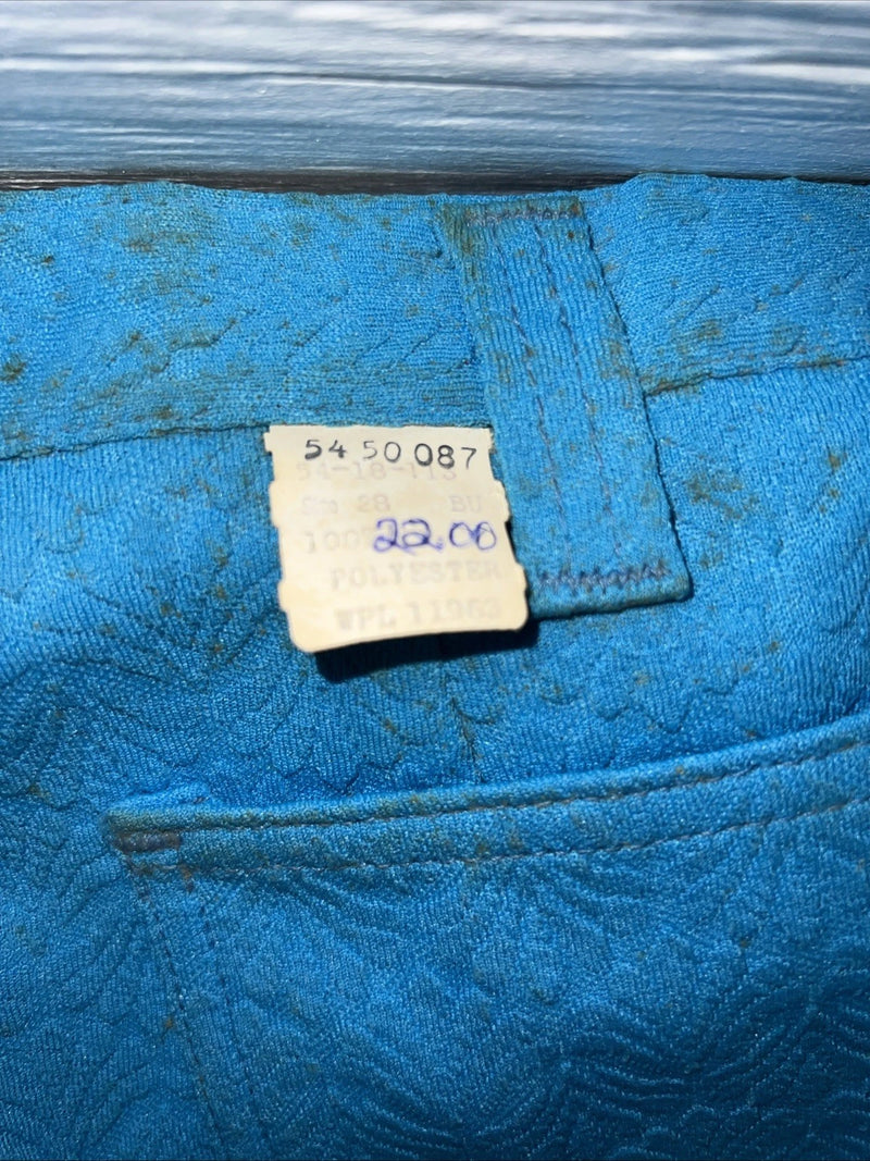 New Vintage Tem Tex Blue Polyester Pants #5450087 NN-149