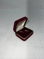 New Women’s Montana Silversmiths Small Cross Earrings With Stone. ER510Z A-65