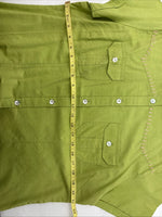 New Women’s Gordon James Green Short Sleeve Button Up Short XL II-38