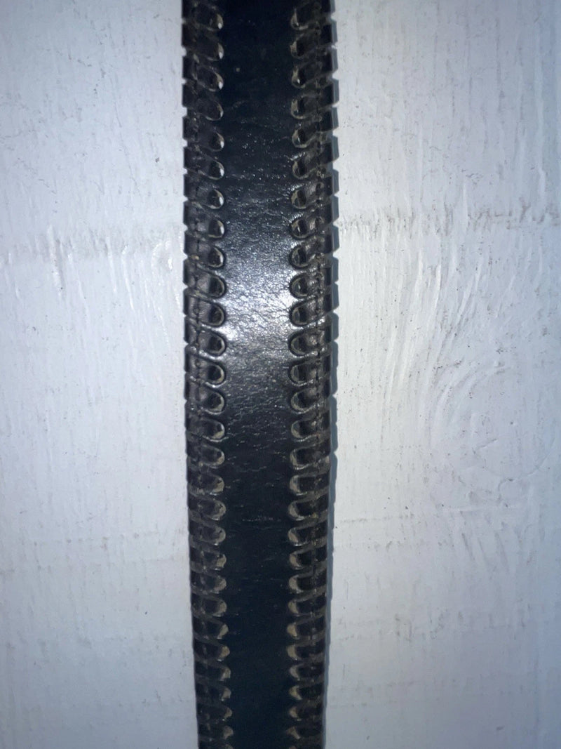 New Black Genuine Leather Weaved 28” Belt #4591 JJ-108