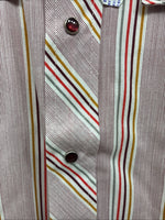 New Men’s Tem Tex Pink Stripe Long Sleeve Pearl Snap 16 X 35 Large Q-109
