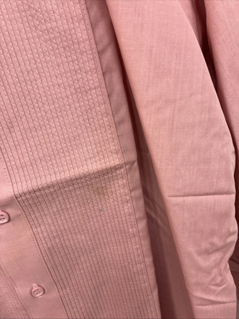 New Wayne Scott Pink Long Sleeve Button Up English Shirt Large MM-45