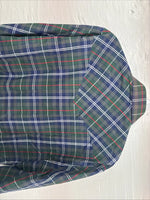 New Men’s ELY Plains Green Plaid Long Sleeve Pearl Snap 14.5 Small X-34