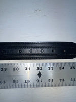 New Black Genuine Leather Chambers Weave And Silver Pendent 32” Belt Z-111