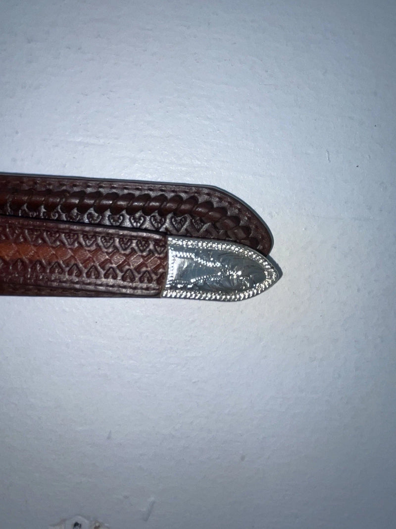 New Brown Genuine Leather Nocona Tooled 26” Belt #2420002 Z-42
