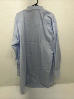 New Men’s Blue Stripped Mesquite Pearl Snap Long Sleeve Shirt. 19x37 3XL G-79