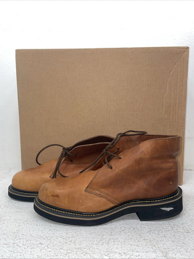 New Men’s Brown Lace Up Texas Brand Cowboy Boots. M 314 8 D. 1-93