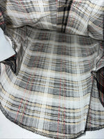 New Men’s Panhandle Slim Tan Plaid Pearl Snap Long Sleeve Shirt 10x32 Small I-27