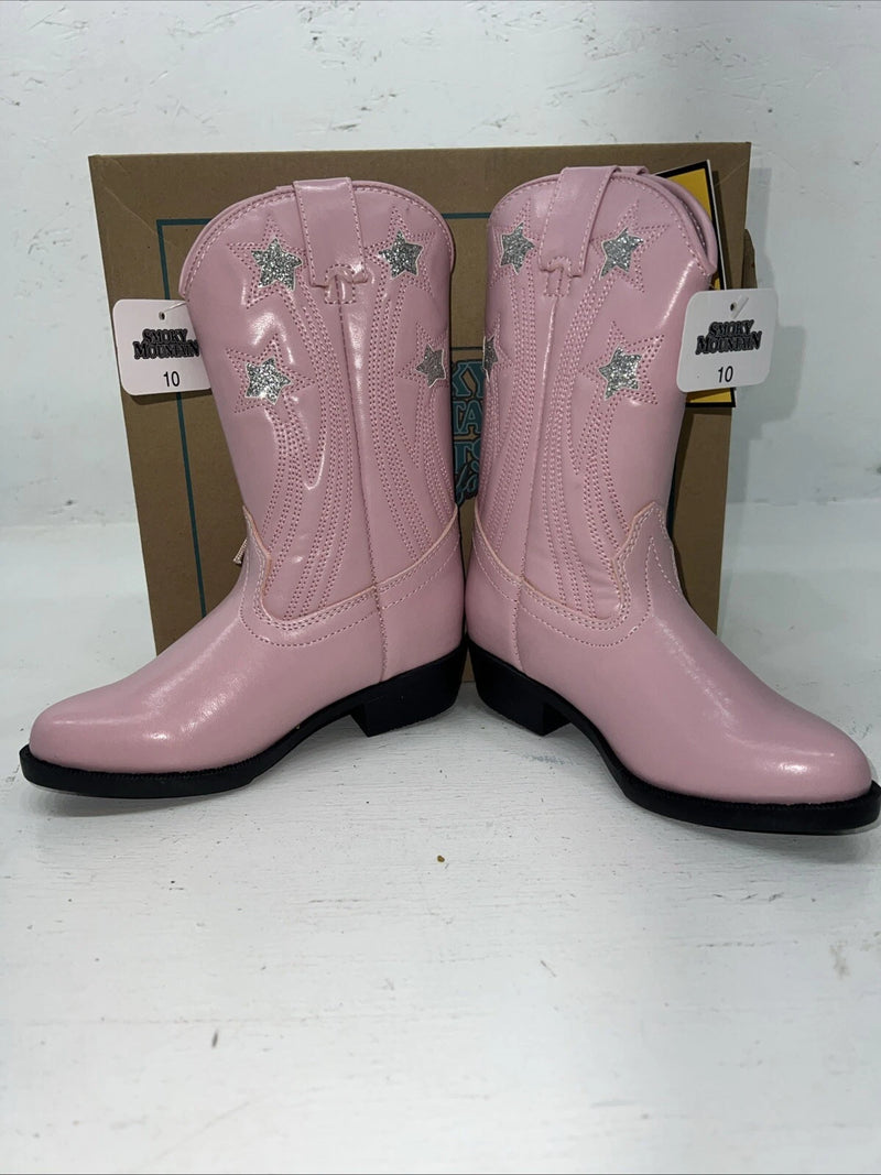 New Children’s Pink Smokey Mountain Cowboy Boots. 10. 24-25