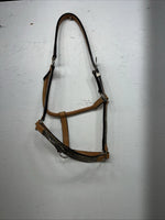New Light Oil Genuine Leather Horse Halter With Metal Silver Plate W-21