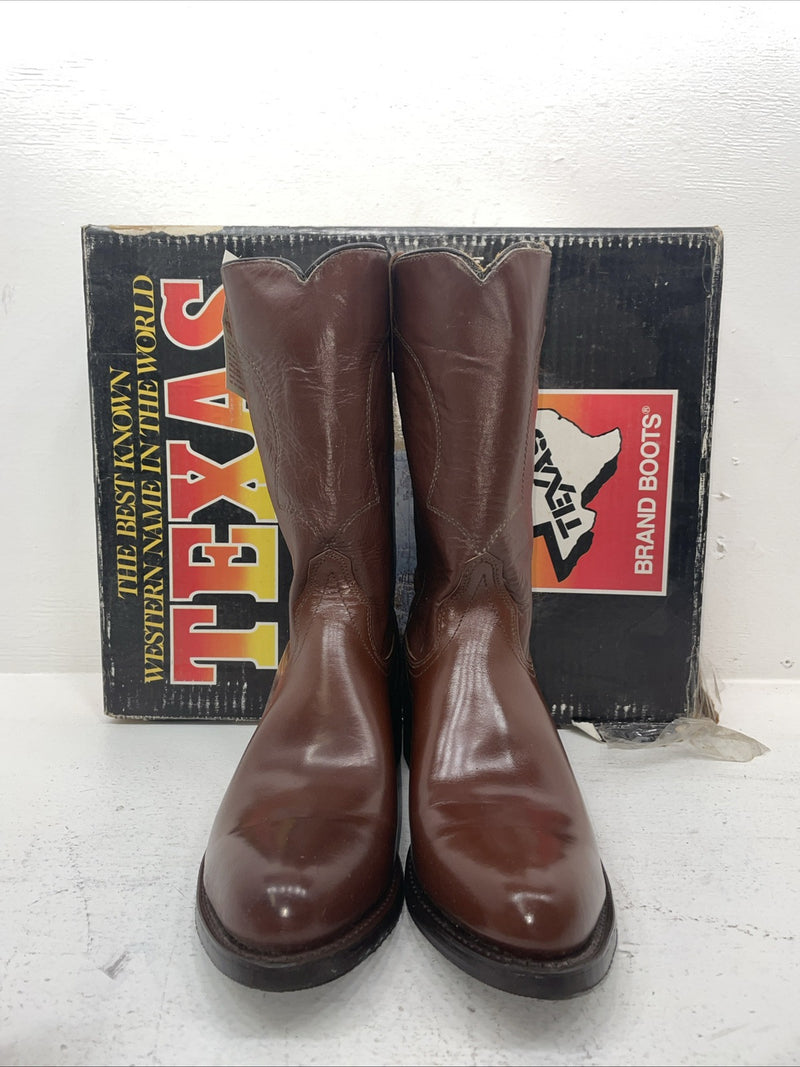 New Men’s Brown Texas Brand Cowboy Boots. 8311 10 D. 6-67