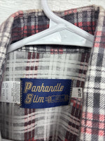 New Kids Panhandle Slim Red Plaid Long Sleeve Pearl Snap Size 12 CC-86
