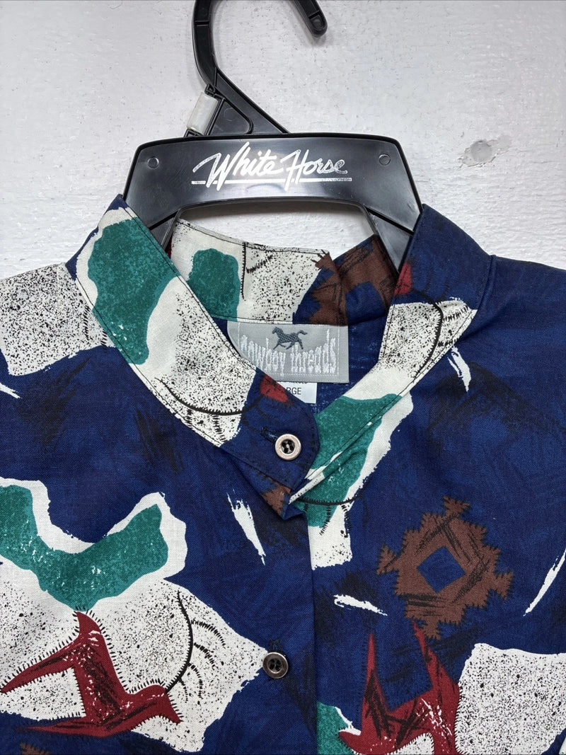 New Women’s Cowboy Threads Designed Long Sleeve Button Up Large TT-15